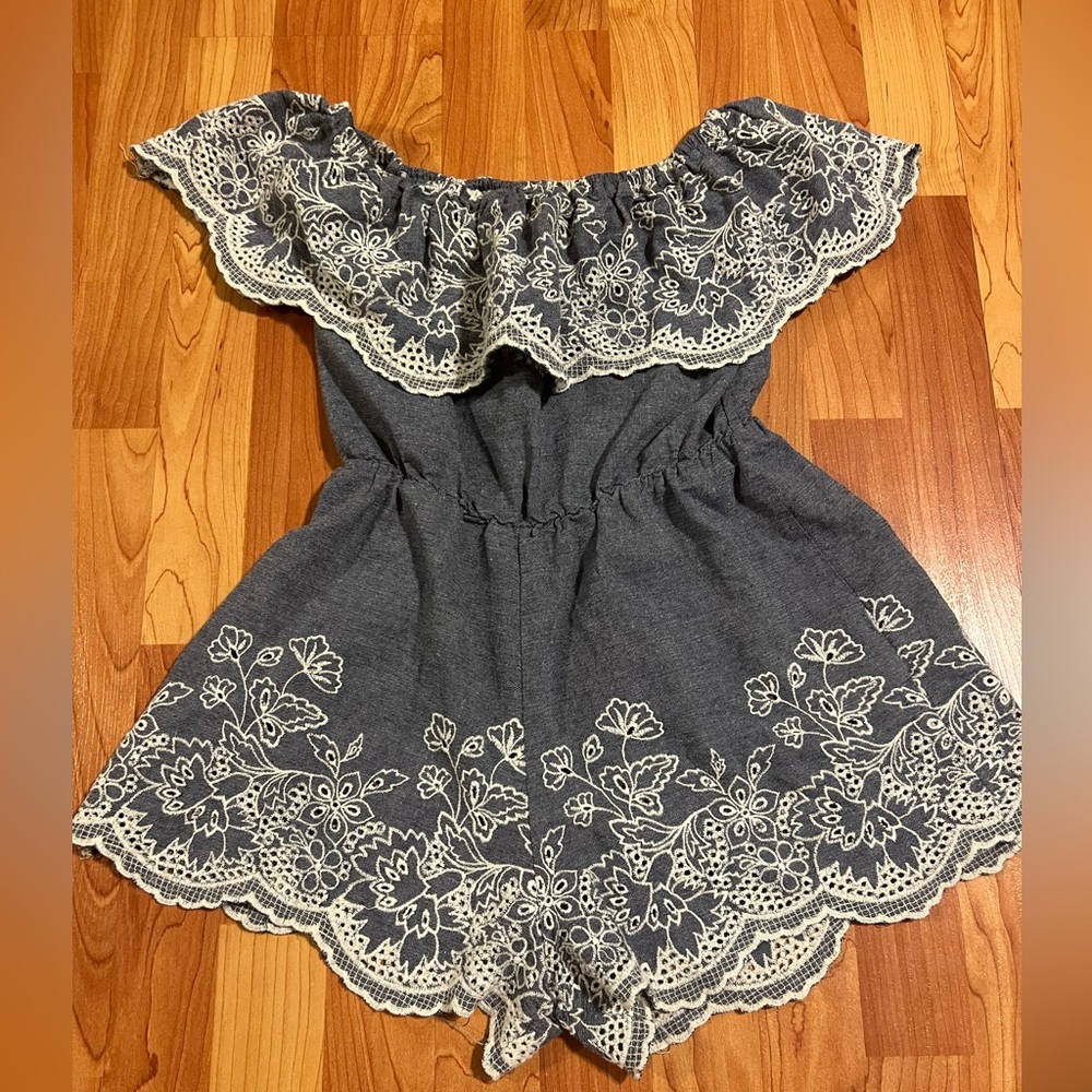 Denim romper small